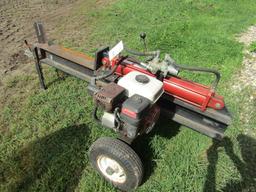 1623. Nice Hydraulic Wood Splitter with 5.5 H.P. Gas Engine on Transport, B