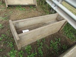 1638. (4) 12 Inch X 4 FT. Wooden Hog Troughs, Bidding is for the Whole Lot