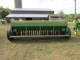 1688. John Deere Model 8350 12 FT. End Wheel Grain Drill, Grass Seeder, 6 I