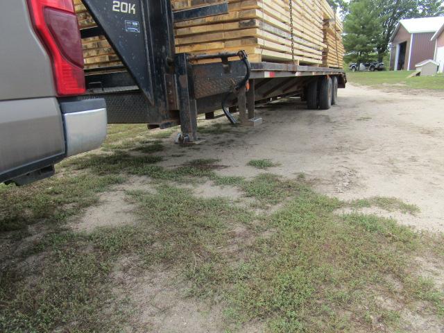 1697. 2008 Brute 8.5 X 32 FT. 5th Wheel Tandem Axle Dual Wheel Flat Bed Tra