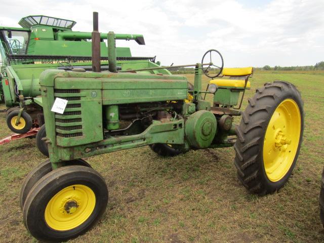 1703. 1947 John Deere Model B Tractor, New 11.2 X 38 Rear Tires, New 6.00 X