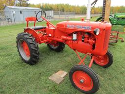 915. 1948 Allis Chalmers Model B  Tractor, New 9.5 X 24 Inch Rear Rubber, P