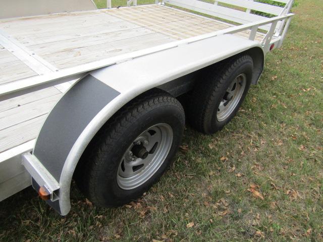 923.2015 Trophy 7 FT. X 17 FT. Tandem Axle Aluminum Utility Trailer, Fold Down