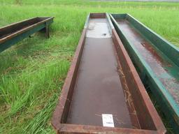 1863. Steel 16 FT. Long X 22 Inches Wide X 2 FT. High Steel Feed Bunk