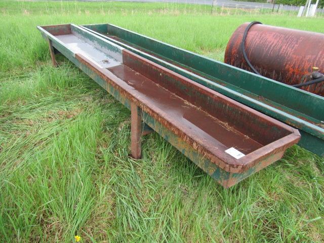 1863. Steel 16 FT. Long X 22 Inches Wide X 2 FT. High Steel Feed Bunk