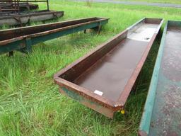 1863. Steel 16 FT. Long X 22 Inches Wide X 2 FT. High Steel Feed Bunk