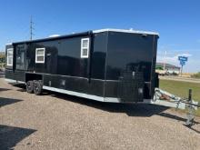 42. 2022 8’ X 28’ V American Surplus Eagle Ext. Fish House Ice Castle Fish House,