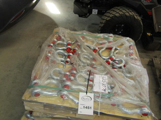 1451. 325-1079. PALLET OF 30+ UNUSED CLEVISES WITH PINS, YOUR BID IS FOR TH