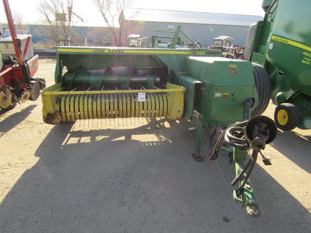 1556. 475-1520 JOHN DEERE MODEL 328 SQUARE BALER, # 40 EJECTOR, HYD. POLE, SN# 8428