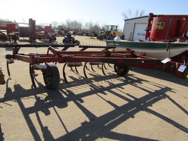 1589, 349-1015, IH # 345 FIELD CULTIVATOR WITH PLOW BAR HARROW, TAX / SIGN