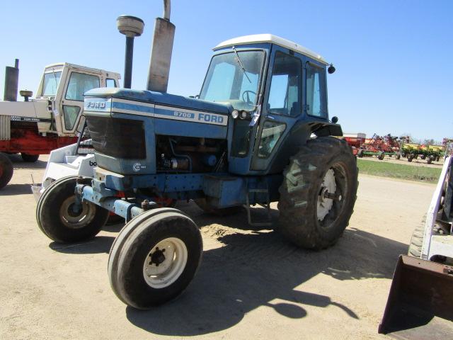 1614. 370-804. FORD 8700 DIESEL TRACTOR, CAB, DUAL POWER, DUAL HYDRAULICS,