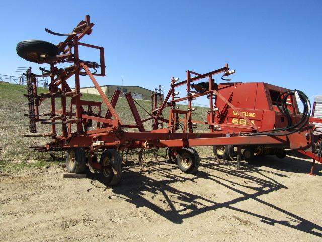 1689. 338-879. WILRICH 24 FT. FIELD CULTIVATOR, 3 BAR HARROW, WALKING TANDE