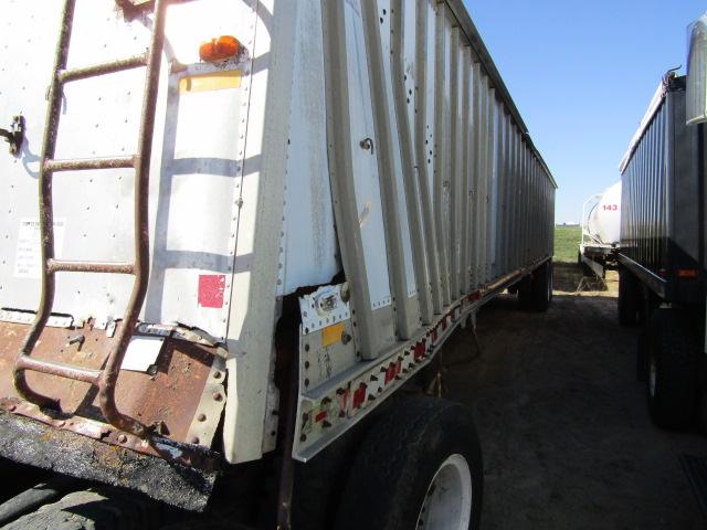 1717. 273-487, SHOP BUILT 42 FT. GRAIN TRAILER WITH DOLLY FOR FARM TRACTOR,