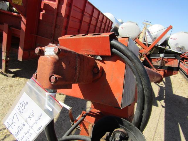 1724. 437-1036, WESTFIELD 8 X 61 SWING HOPPER AUGER, TAX / SIGN ST3