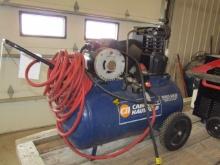 1421. 401-934. CAMPBELL HAUSFELD 20 GAL. PORTAGLE AIR COMPRESSOR  W/ HOSE,