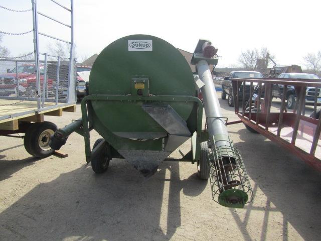 410. 520-1366. SUKUP GRAIN CLEANER ON TRANSPORT WITH ELECTRIC MOTOR, TAX