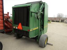 479. 427-1064, JOHN DEERE 435 TWINE TIE ROUND BALER, MONITOR, PUSH OFF, TAX