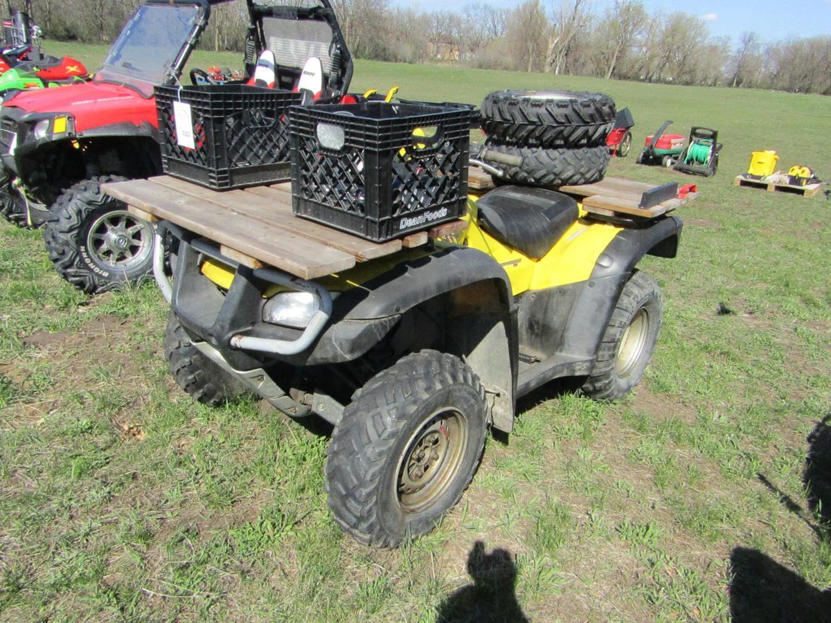 23. 2006 HONDA FOREMAN, 4 X 4, 2 SPARE TIRES, SHOWS 1525 MILES, YOUR BID PL