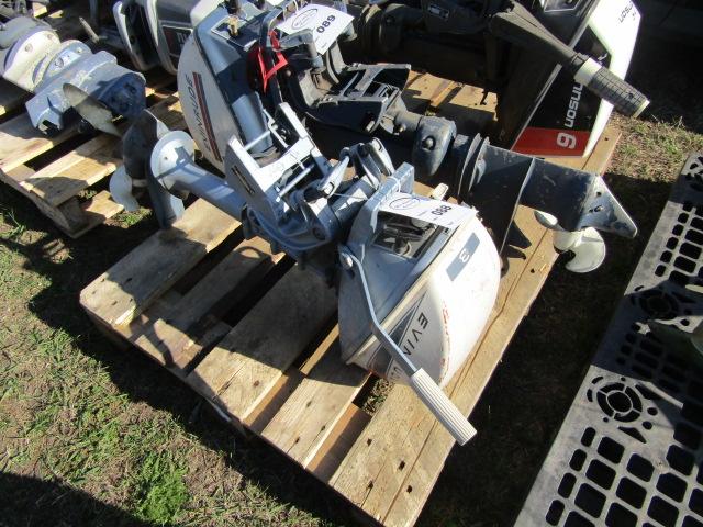 88. EVINRUDE 3 HP OB MOTOR, RUNS