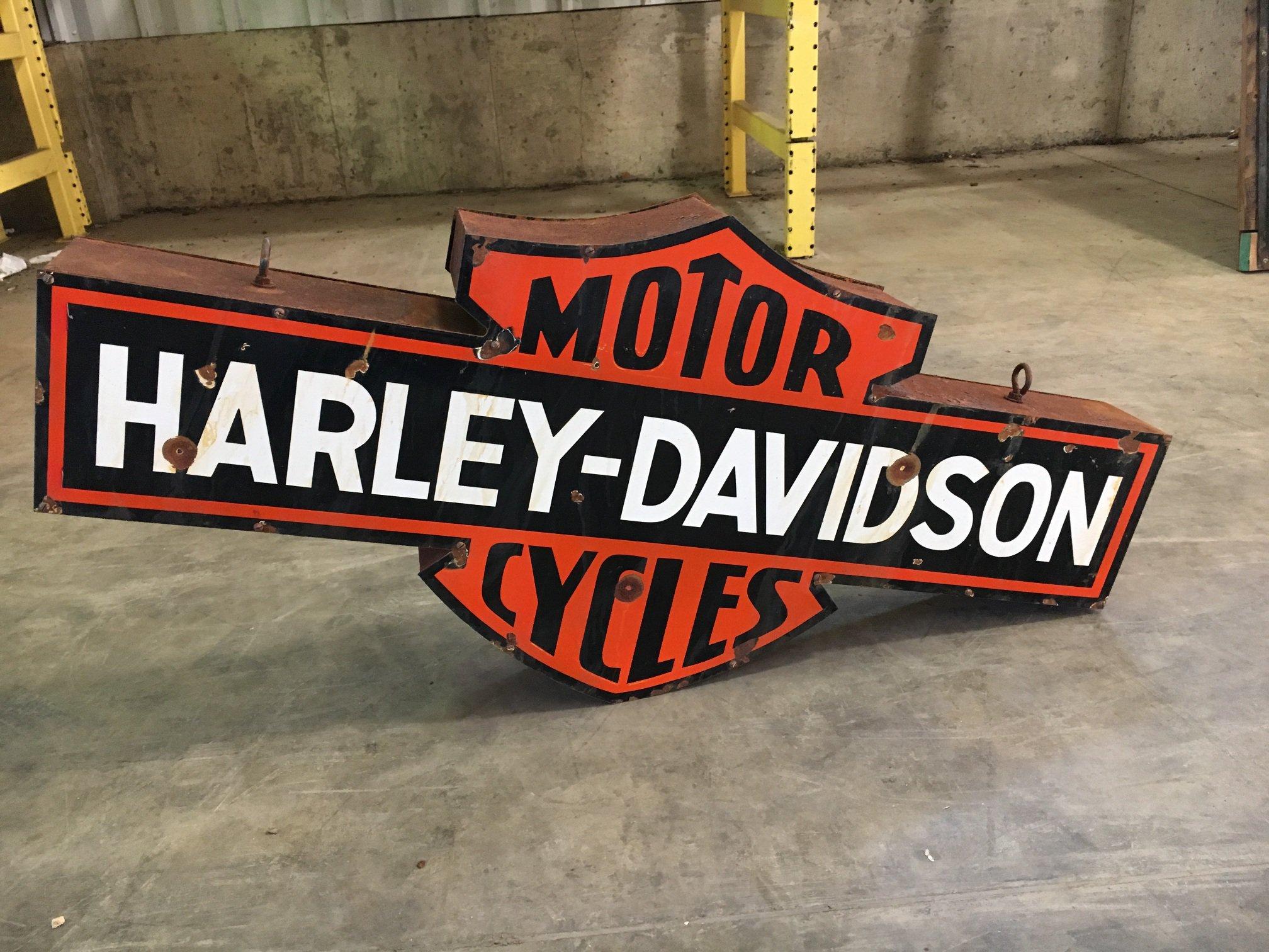 Harley Davidson porcelain sign