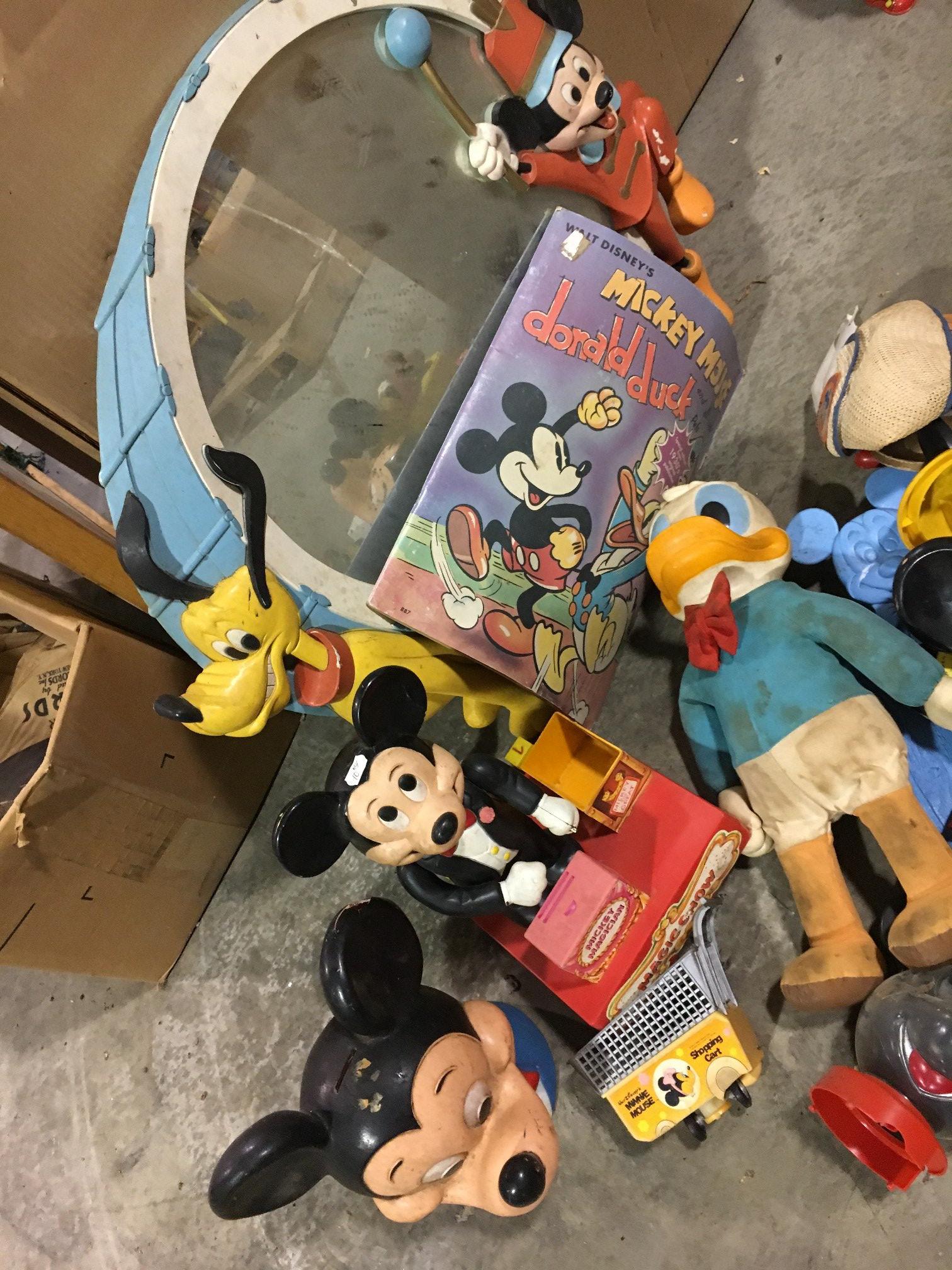 Pallet of misc vintage Disney toys