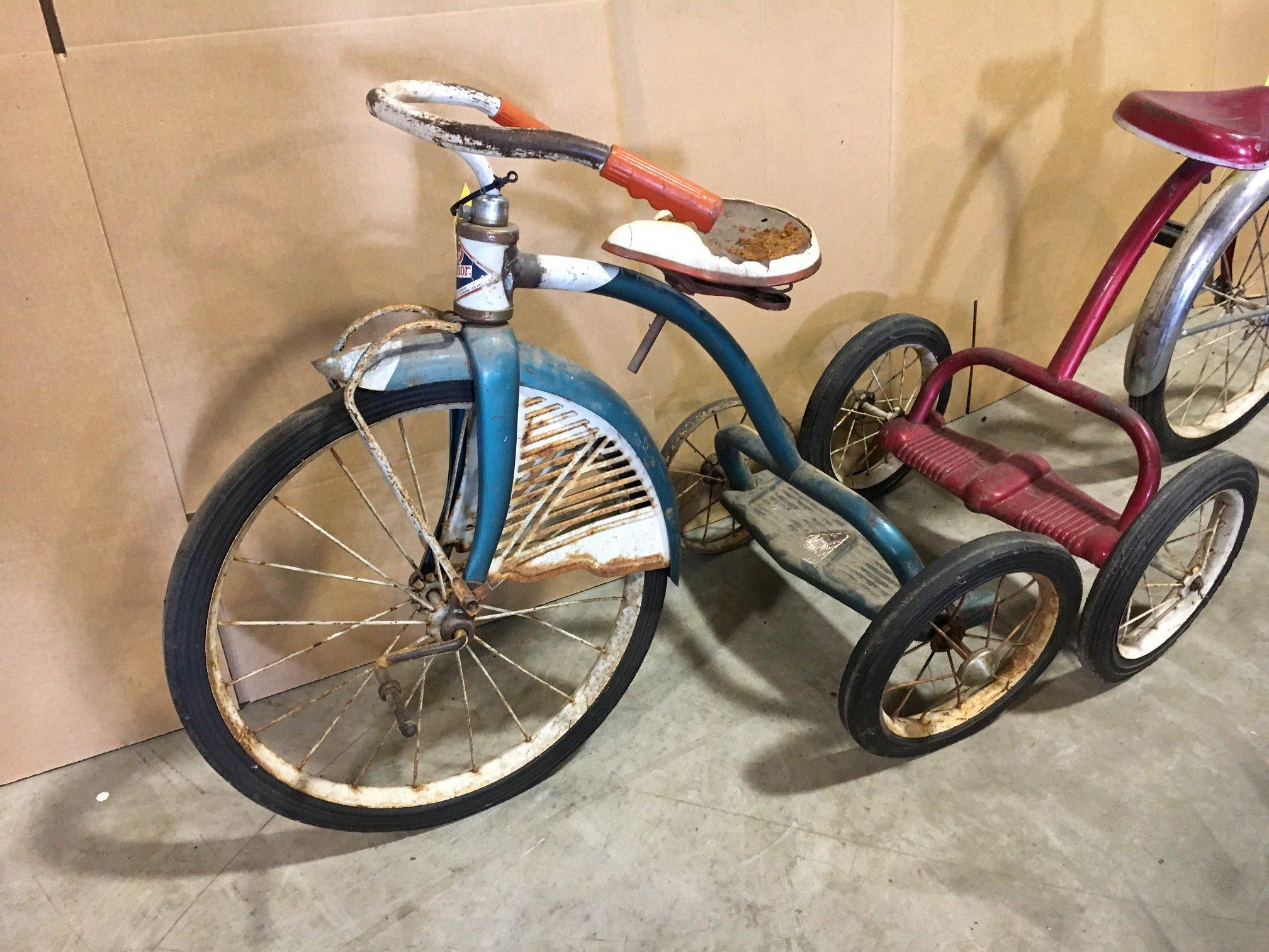 Lot of 2 vintage tricycles
