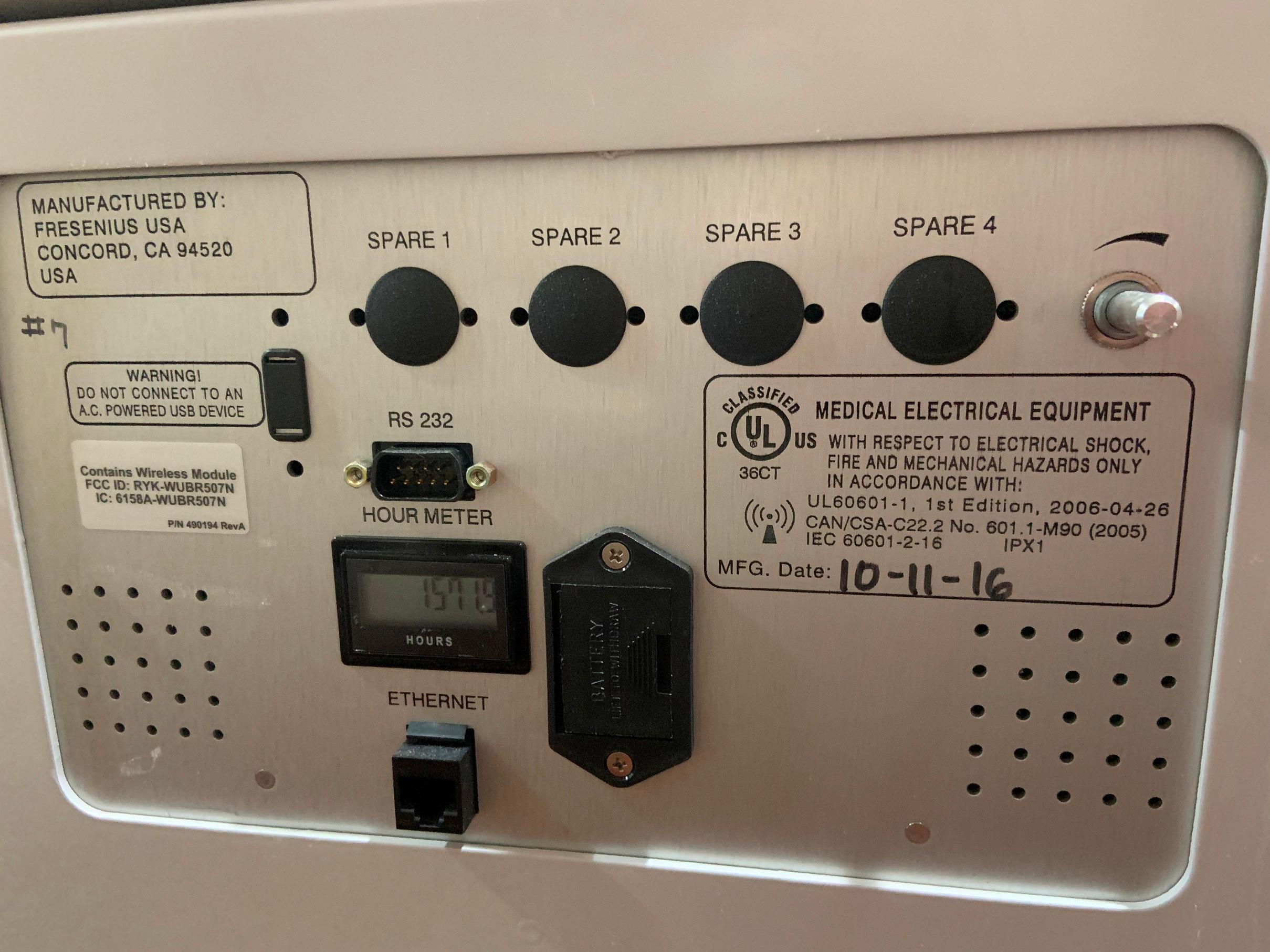 Fresenius model: 2008T, year: 2016, Hemodialysis Delivery System,