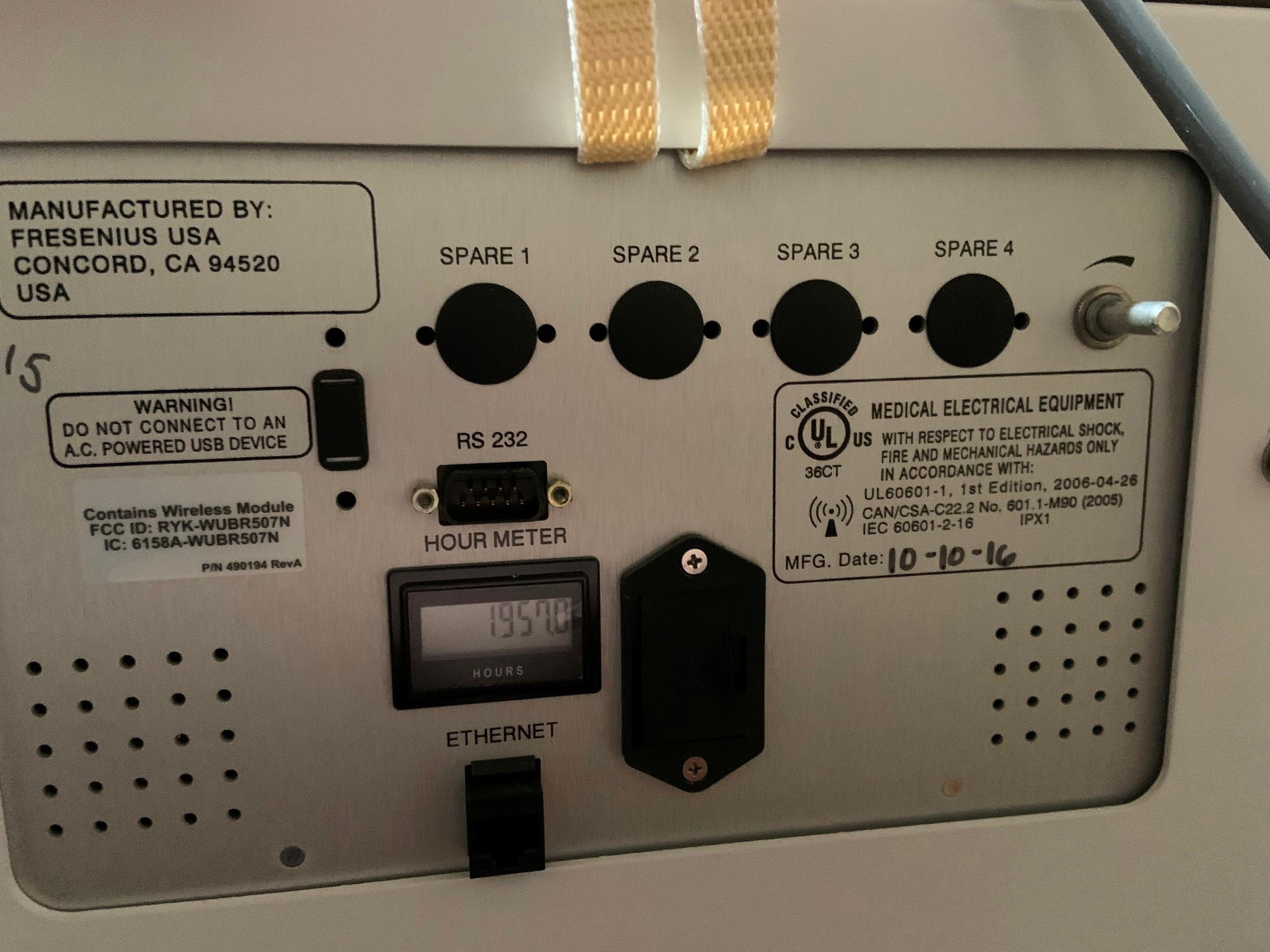 Fresenius model: 2008T, year: 2016, Hemodialysis Delivery System,