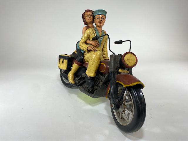 Harley Couple on Bike - Riding Sailor & Girlfriend DŽcor