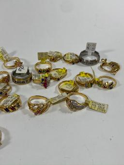 Lot of Sample Rings, sizes and material vary.