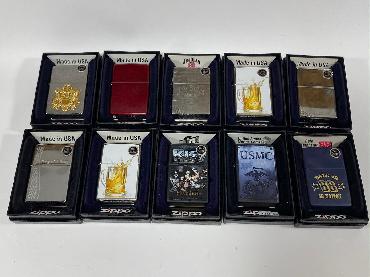 Zippo lighters. Estimated retail value $294.00