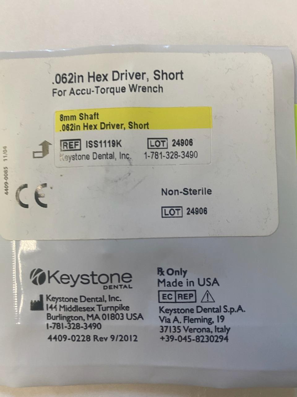 ISS1119  Hex Driver, Short