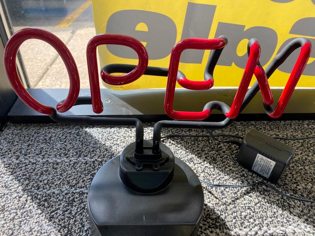 Open Sign, Stapler, Tape Holder, & Bell