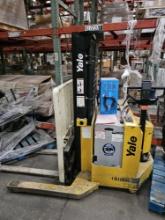 Yale Walk Behind Stacker Electric Pallet Jack w/ Charger