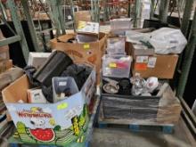 Lot of 4 Mystery Pallets.  Misc of new products for serving samples, ~$20 in can returns, and misc. 