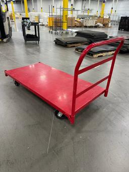 Red Flat Push Cart