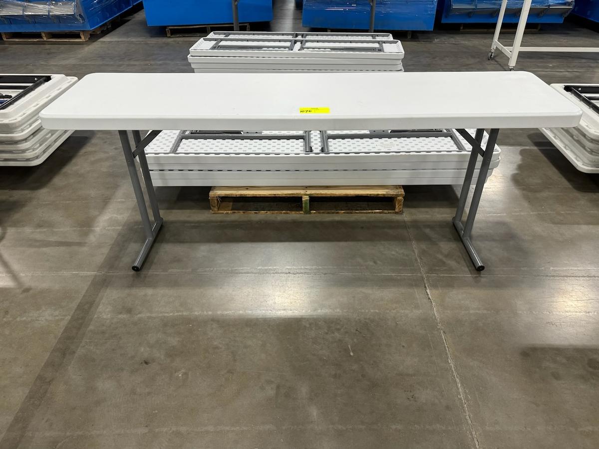 White Top Foldable Tables w/Grey Legs