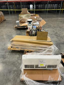 (12) Pallets Misc. Insulation, A/C Unit, Cable, Motor, Ceiling Tiles