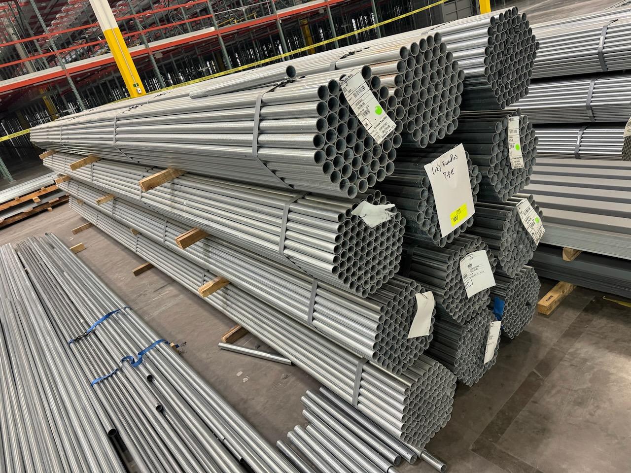 (12) Bundles Asst'd 24' Metal Pipe/Railing