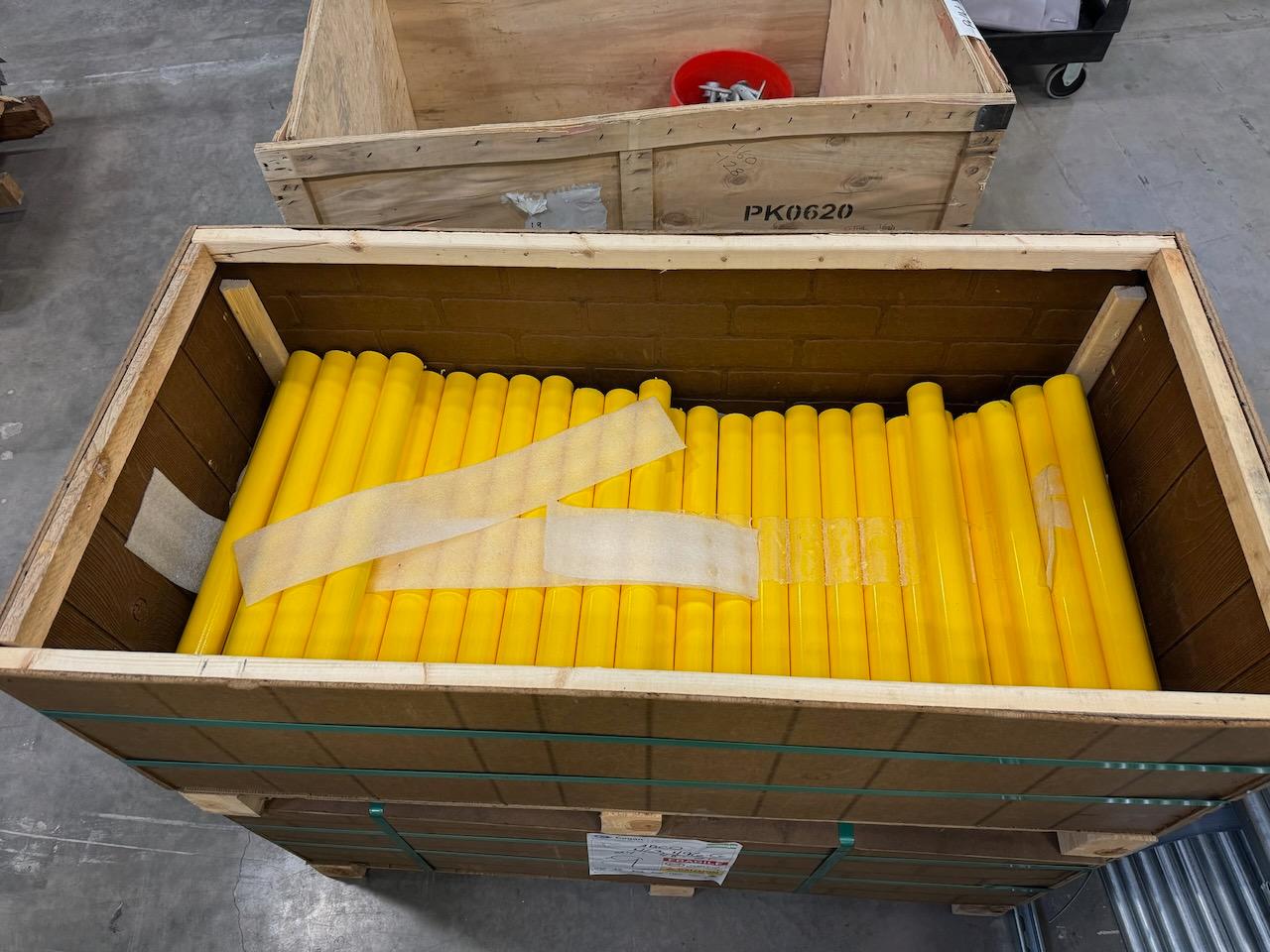 (3) Pallets to Include Yellow Rails and Couplers