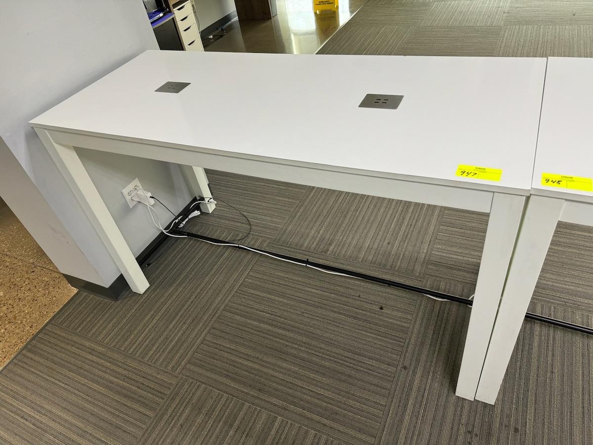 White Powered Table