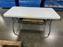 White Top Foldable Tables w/Grey Legs