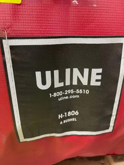 U-Line Vinyl Basket Truck - 6 Bushel, Red, H-1806