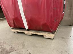 U-Line Vinyl Basket Truck - 6 Bushel, Red, H-1806