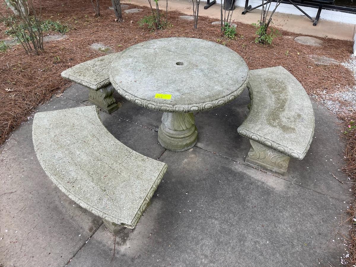 Stone Table & 3 Benches - 42"