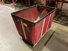 U-Line Vinyl Basket Truck - 14 Bushel, Red, H-7304