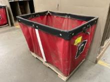 U-Line Vinyl Basket Truck - 6 Bushel, Red, H-1806