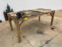 Work Table 4' x 8 ' w/ vice