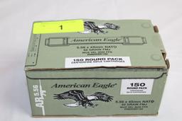 150 Rds. of American Eagle 5.56x45 NATO 62 Gr. Ammo.