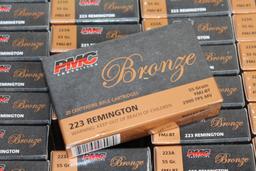 1000 Rds. Of PMC Bronze .223 REM. 55 Gr. Ammo.